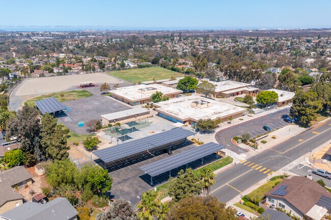 Aerial view of the entire Elementary school.