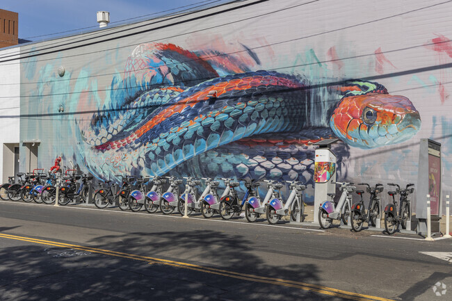 Pacific Park Plaza is home to many beautiful murals.
