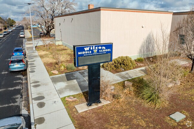 The signage at Wilson Middle School.