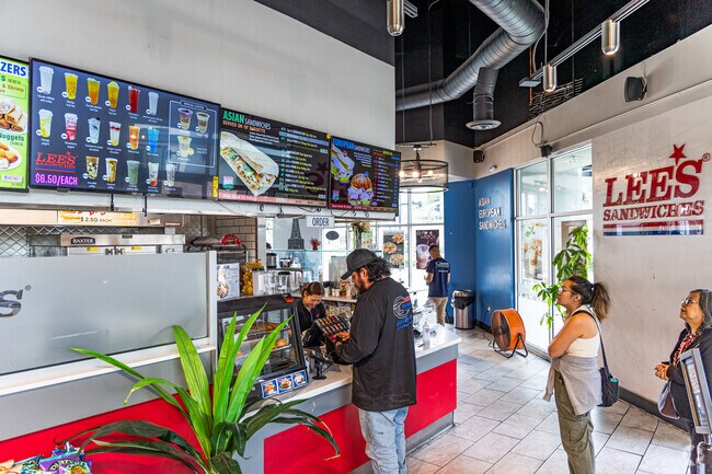 Lee's Sandwich shop offers a casual lunch destination in the heart of Redwood Village.