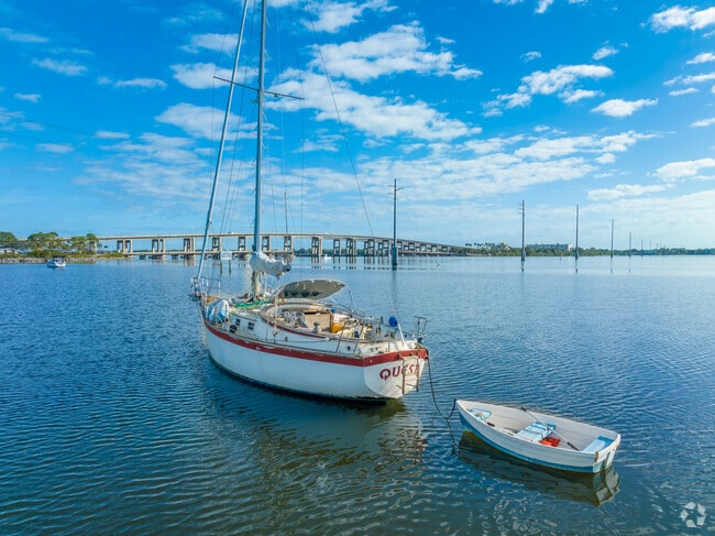 People boating on the Indian River outside of Cocoa.