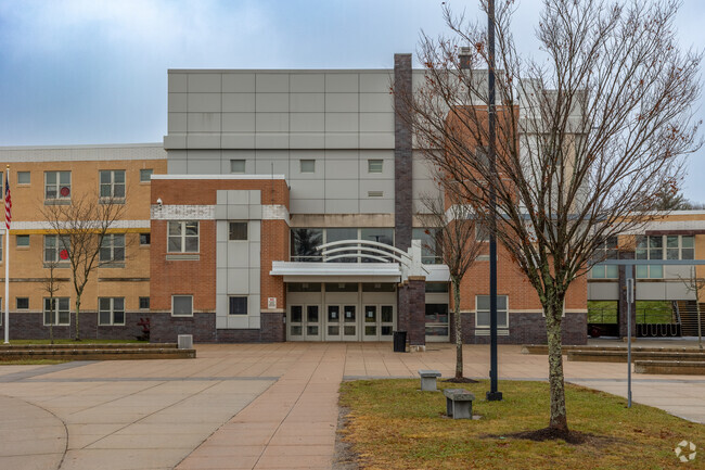Weymouth High School in Weymouth boasts a impressive entrance.