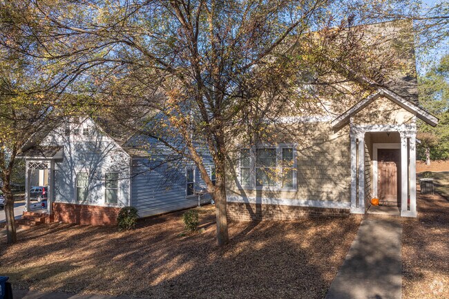 Vibrantly colred cottage style homes are popular in the North Avenue area.