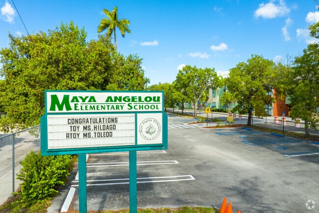 Maya Angelou Elementary School
is centrally located in Allapattah.
