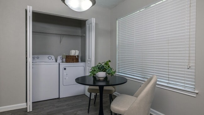 Enjoy life's conveniences with included washer-dryers in every home. Laundry day transforms into a breeze!