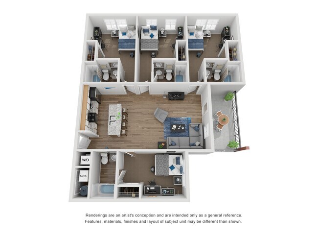 4x4 Floor Plan