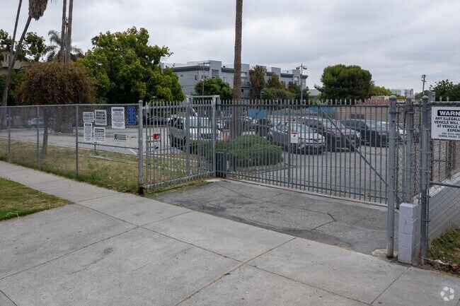 Parking entrance for Grant Elementary School in Los Angeles California.