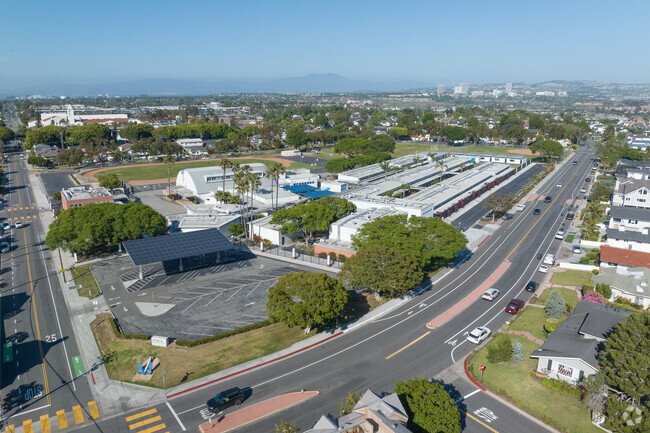 An elevated look at Horace Ensign Intermediate School in Newport Beach, California.