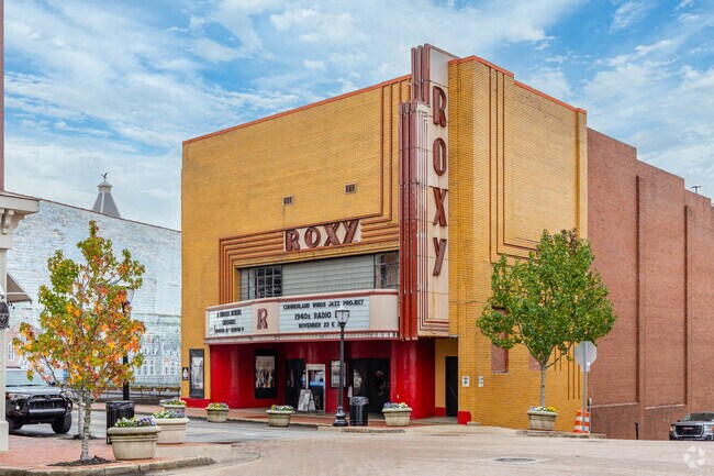 The Roxy Regional Theatre hosts shows on the weekends in historic Downtown Clarksville.