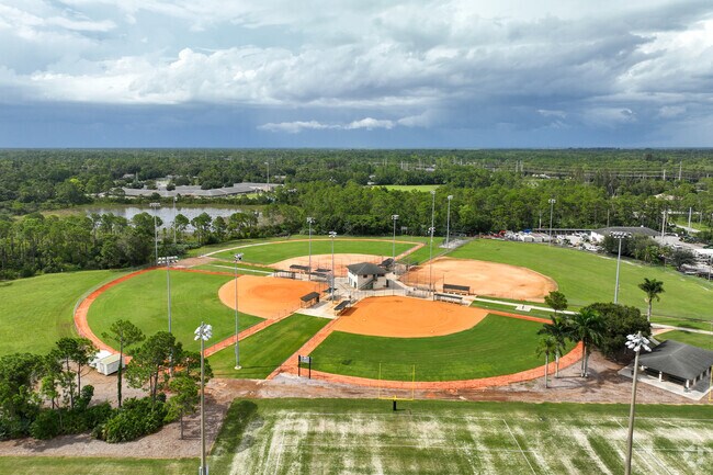 Acreage Community Park includes baseball fields that are open for public use.