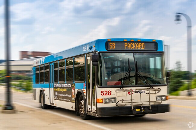 Ann Arbor's TheRide has bus routes through Yost for easy access to all city corners.