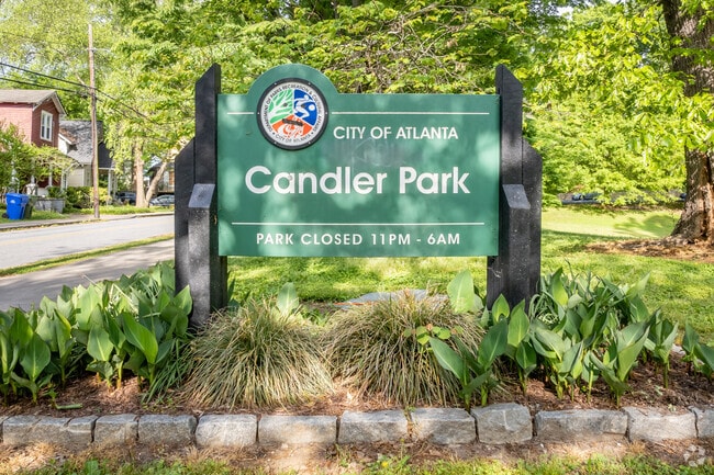 The Candler Park neighborhood's namesake park sits at the center of the area.