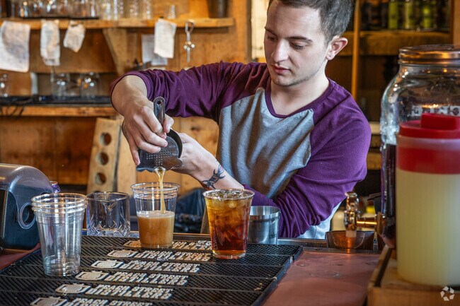 Relax with friends over cocktails at Peach Street Distiller in the Palisade Area.