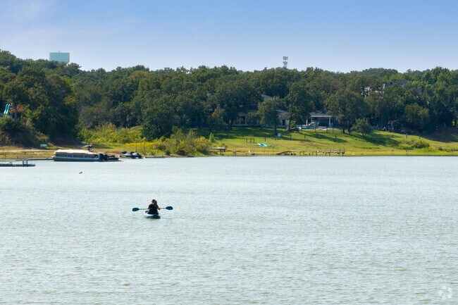 Lewisville Lake is popular for outdoor recreation, such as fishing and kayaking.