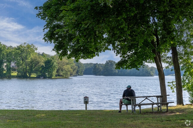 Beaverdam Lake offers private beach access to residents who live near the water.