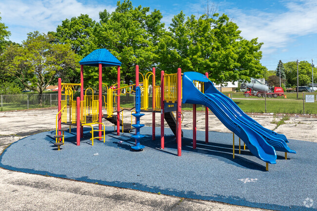 Students can play on the playground at Greater Holy Temple Christian Academy in Milwaukee, WI.