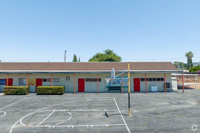 Side view of California University Preparatory School in Rowland Heights, Ca.