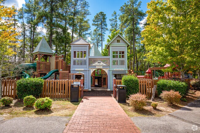 Kids can enjoy the old railroad town playground at Stevens Park in Kershaw.