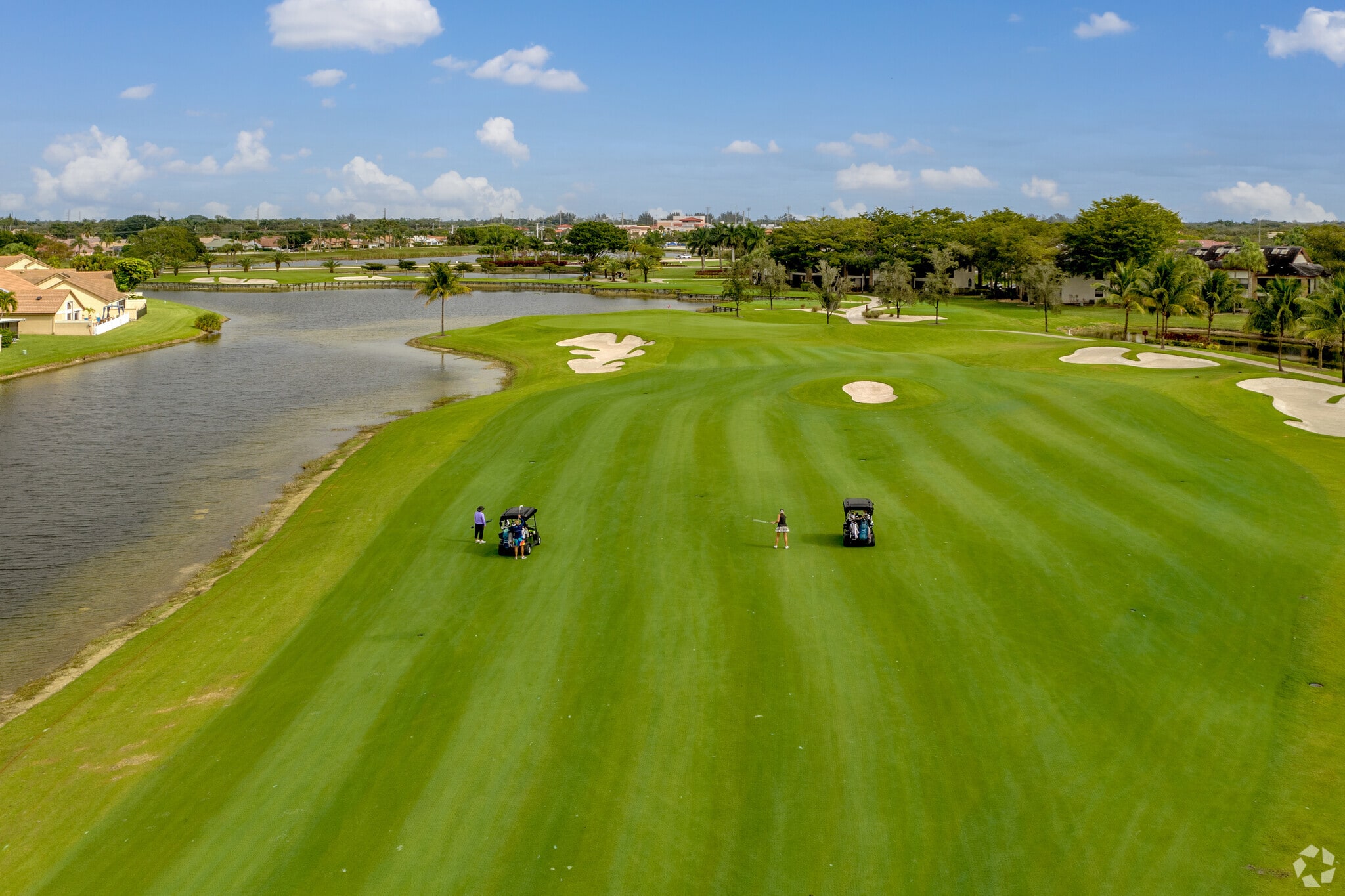 People playing a round of golf at the Aberdeen Golf and Country Club.