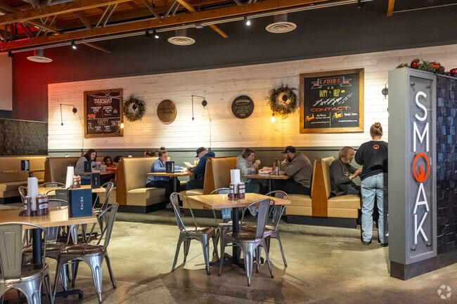 Lunch or dinner, Smoak can satisfy your appetite for BBQ near the Manor neighborhood.
