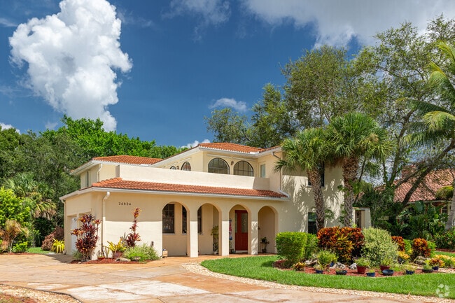 Central Bonita Springs features many Spanish style homes with vibrant colors and materials.