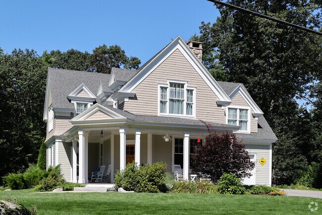This 2-story home with dormered windows is typical on Cousins Island.