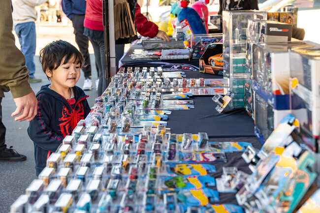 Kids had plent of cars to play with at Temecula Valley Cars and Coffee.