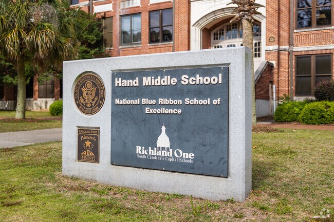 Hand Middle School is recognized as a Blue Ribbon School of Excellence.