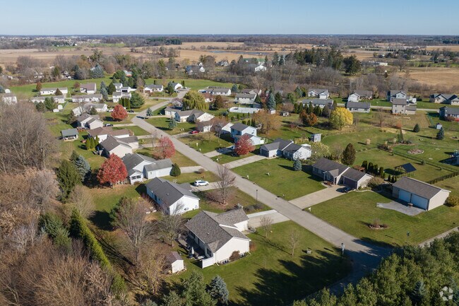 Adams street in Dansville is lined with newer homes built in the last few years.