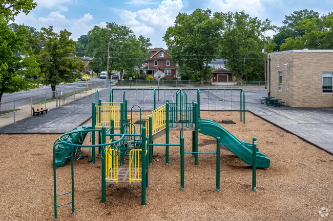 Children can play on the playground at Mansion Ave School in Audubon, NJ.