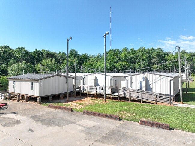 There's several mobile units on the campus of Joseph W Grier Academy.
