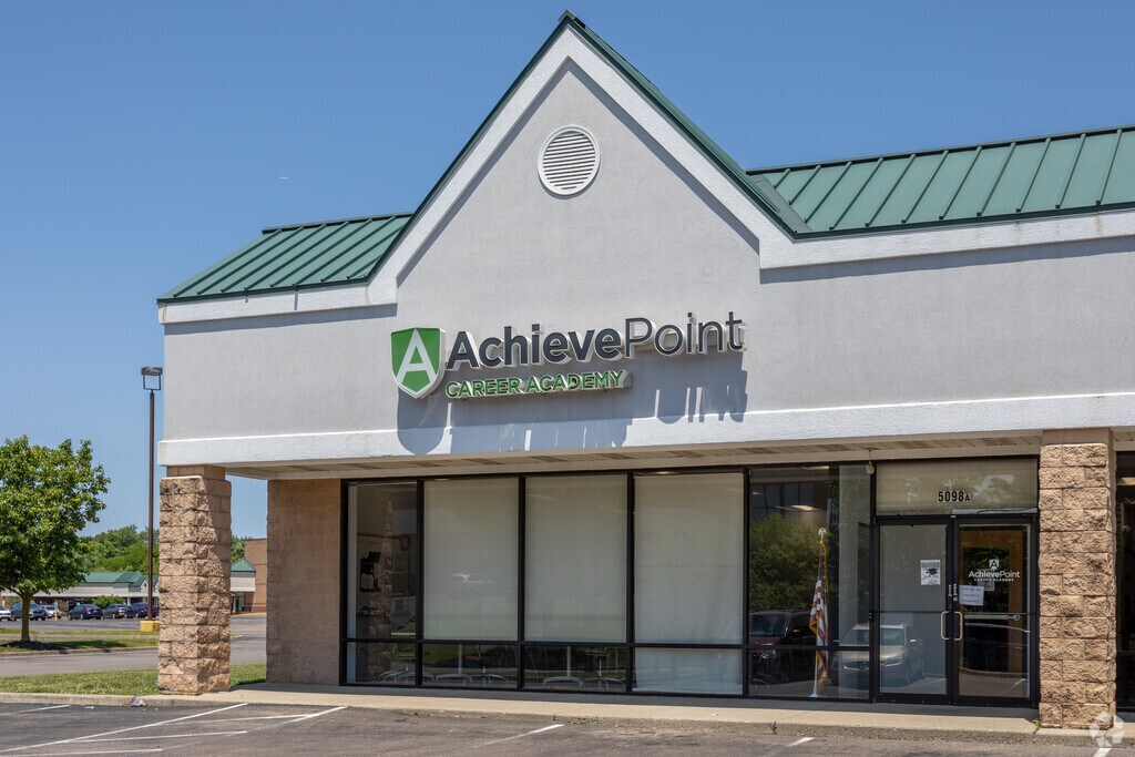 AchievePoint Career Academy in Cincinnati has signage on the front of the building.