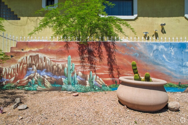 Stunning desert murals can be found throughout Central City.