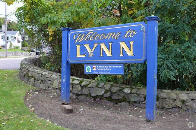 Residents of Victory Road are welcomed by the Lynn Sign on Eastern Avenue.