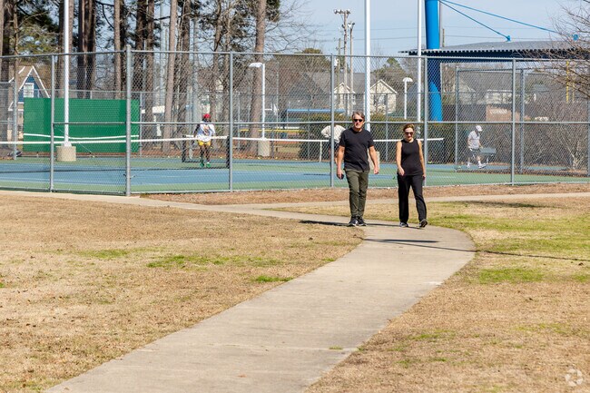 Winterville Recreation Park has numerous connecting sidewalks and a trail through the trees for your walking pleasure.