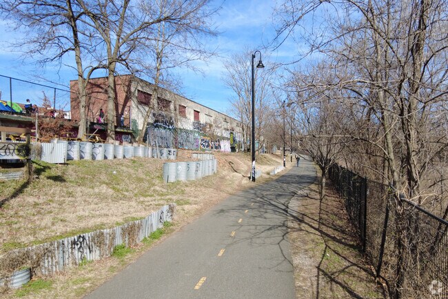 Bikers and and walkers enjoy the Metropolitan Branch Trail.