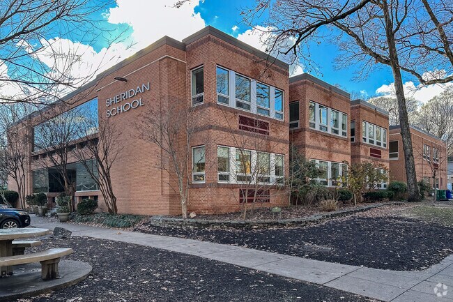 Sheridan School's brick facade