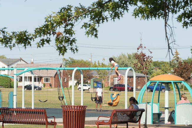 There is a modern playground at Cheektowaga Town Park near Schiller Park as well.