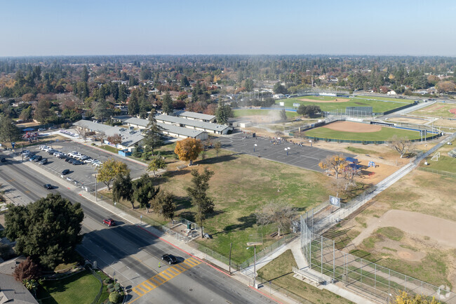 Gibson Elementary School is situated in a quiet area of Fresno.