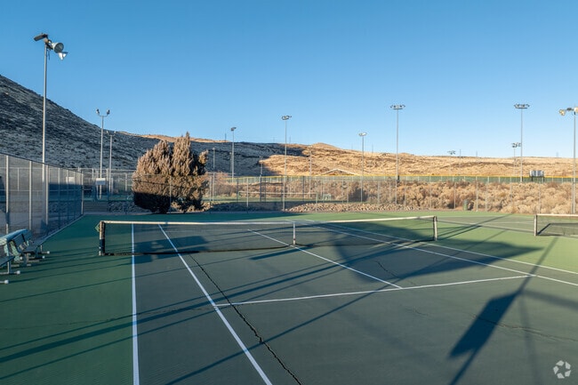 Centennial Park tennis courts provide a serene setting for matches in Carson City.