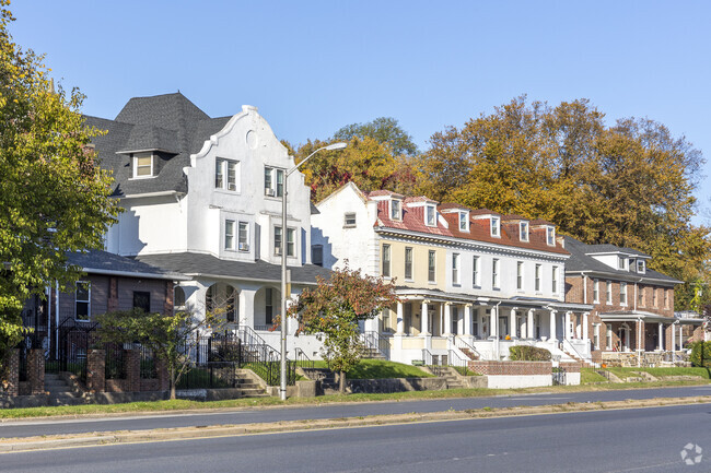 Liberty Square has a mix of detached single-family homes and traditional rowhomes.