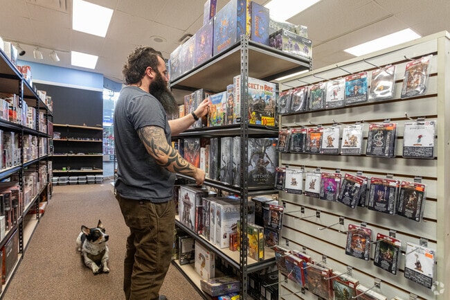 Far Harbor Gaming is located in the Rogers Plaza in the Urbandale neighborhood.