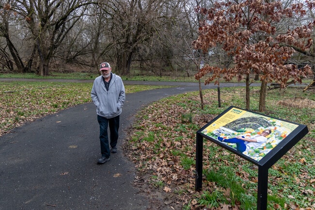 Walking the trail at Tacony Creek Park in Olney.