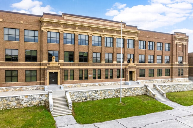 Northeast Middle School is a public school that serves students in Scarritt Renaissance.