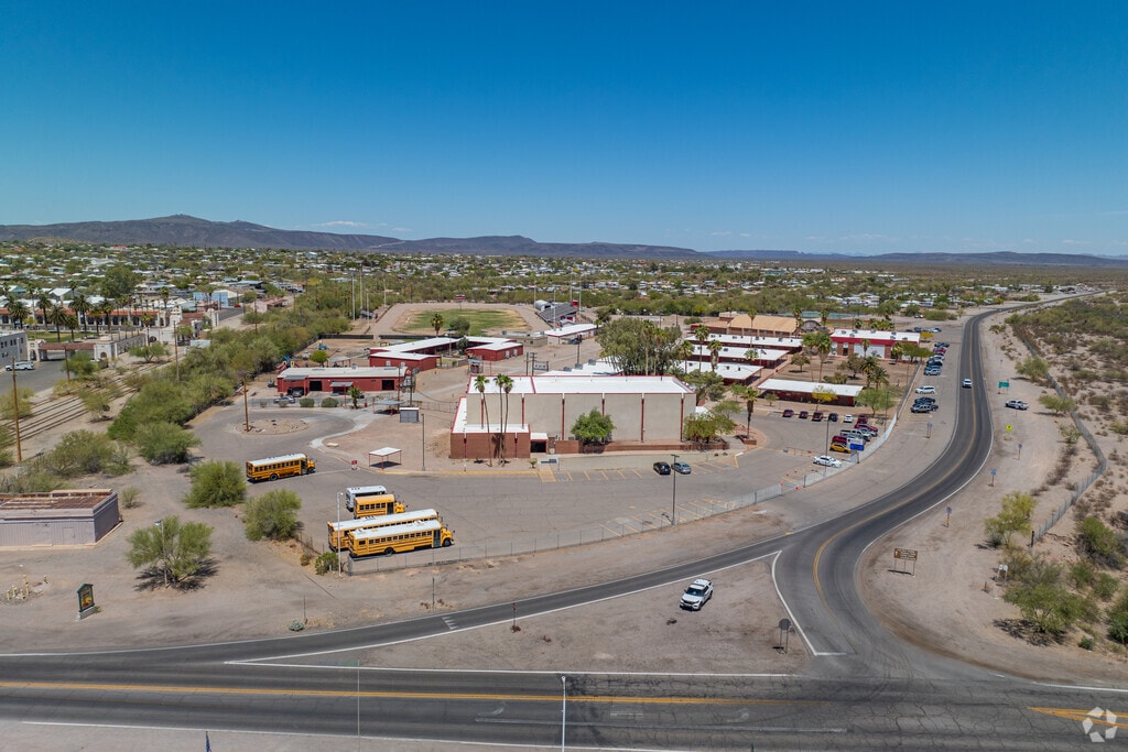 Ajo High School and Ajo Elementary share this connected campus, serving students from pre-k through high school in one centralized location.