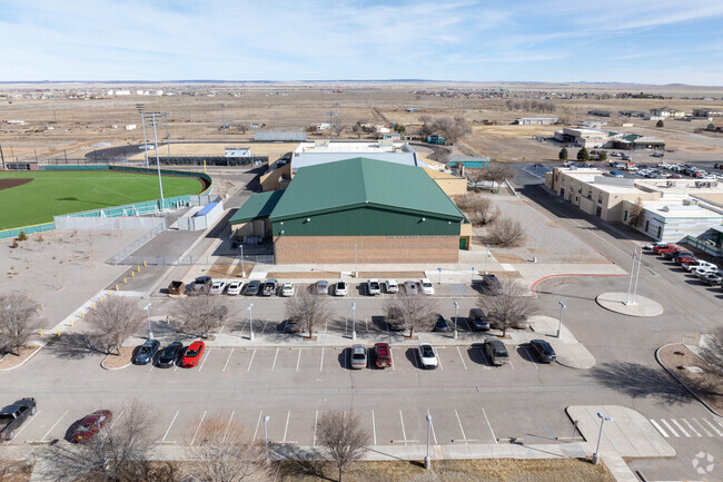 A western view of Moriarty High School.