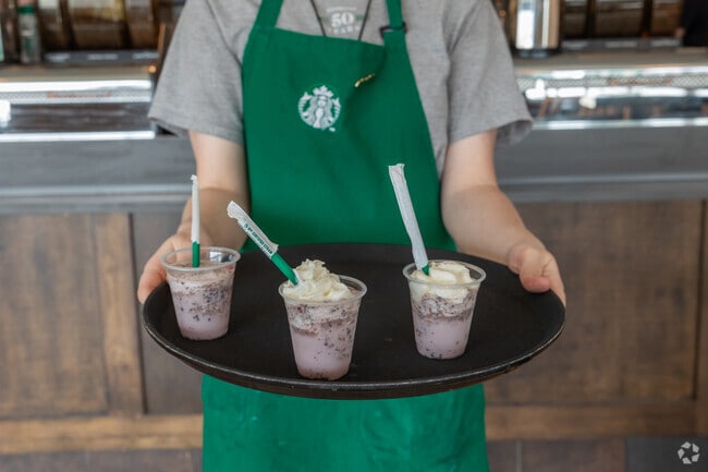 Have a sample of new flavors at Starbucks in South Weymouth.