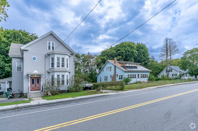 Homes line the hillside in North Uxbridge.