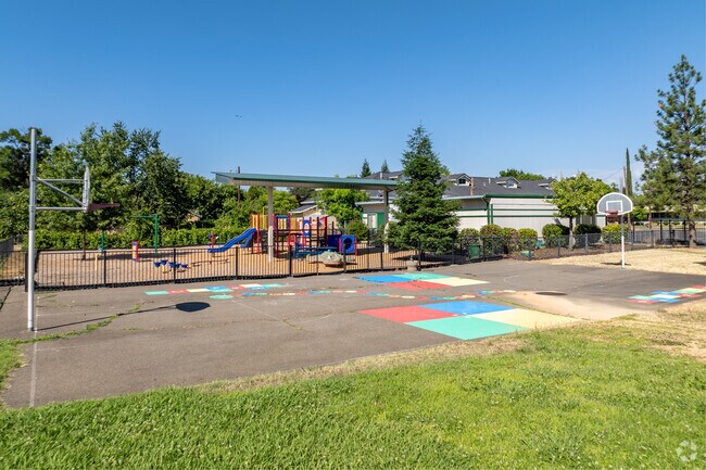 The blacktop and playground at Cypress Elementary in Redding is a lot of fun for students.