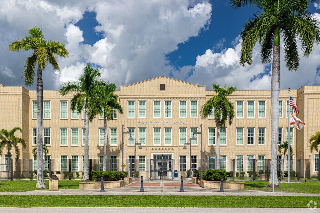 Charlotte High School is a large public high school with extensive athletic facilities.